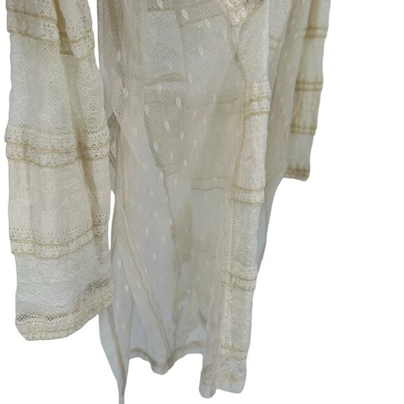 NEW Anthropologie A'Reve Ivory Lace High-Low Blouse Sz Small - Picture 4 of 9